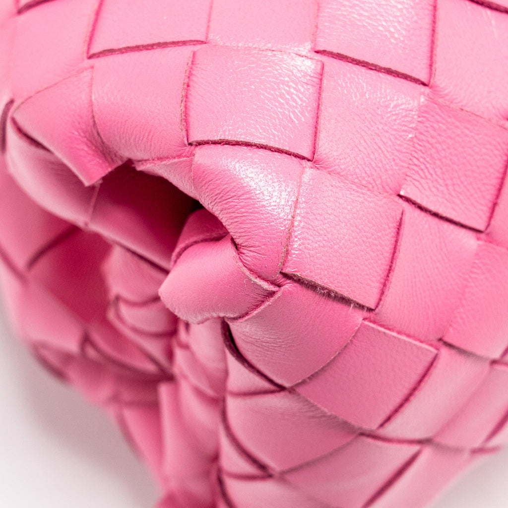 BOTTEGA VENETA INTRECCIATO POUCH LEATHER PINK SHW