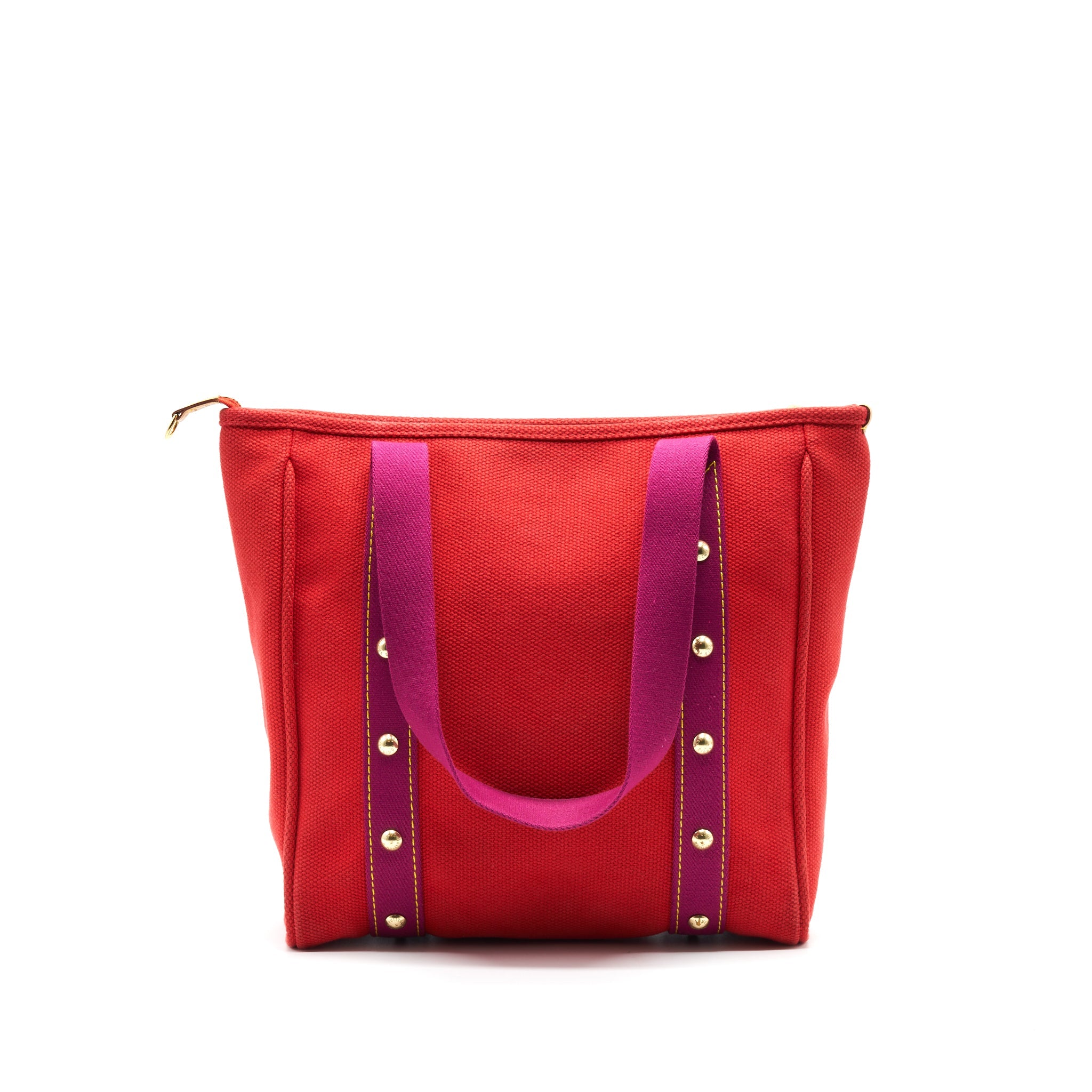 LOUIS VUITTON CANVAS TOTE BAG IN RED