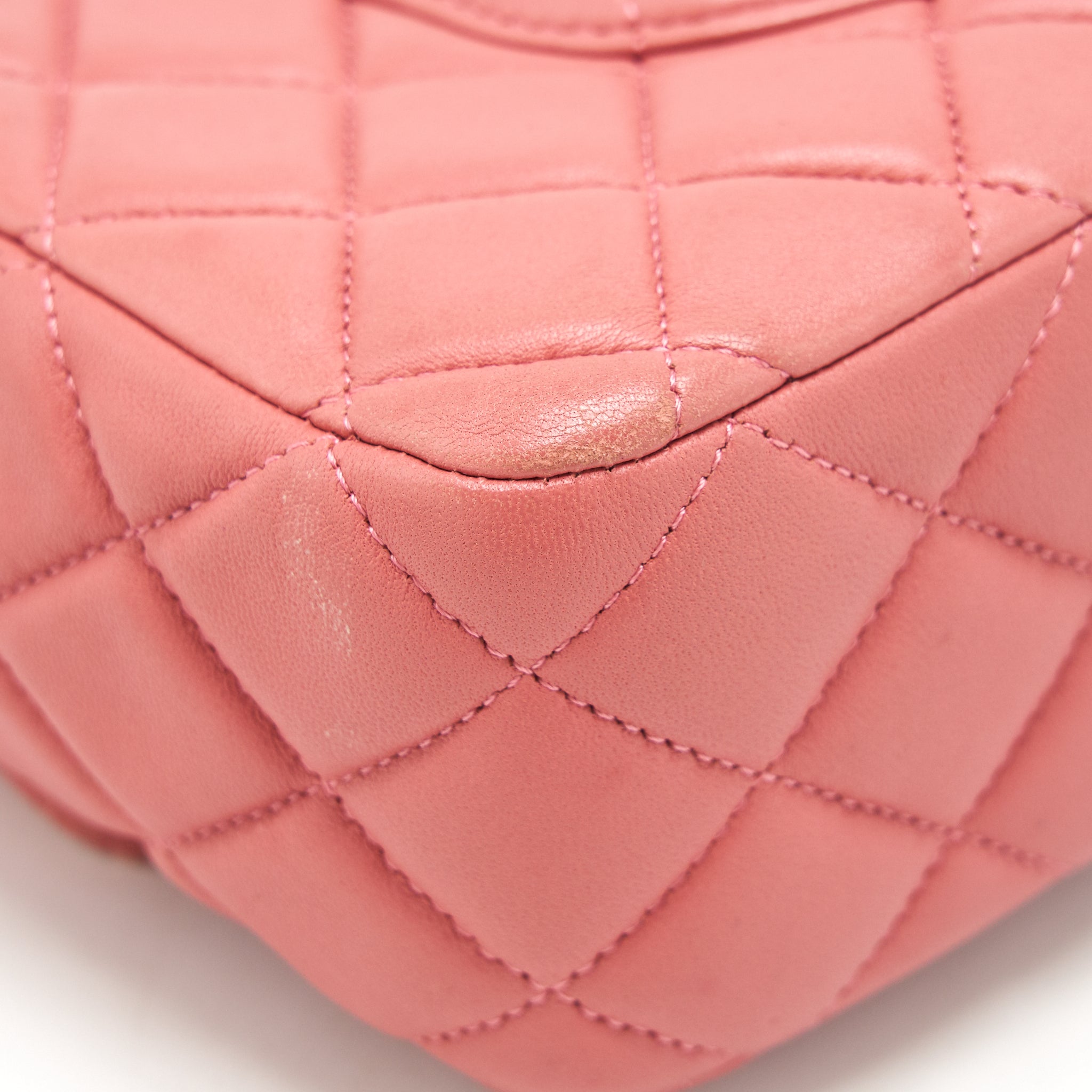 CHANEL LIMITED CHARM FLAP BAG LAMBSKIN PINK LGHW
