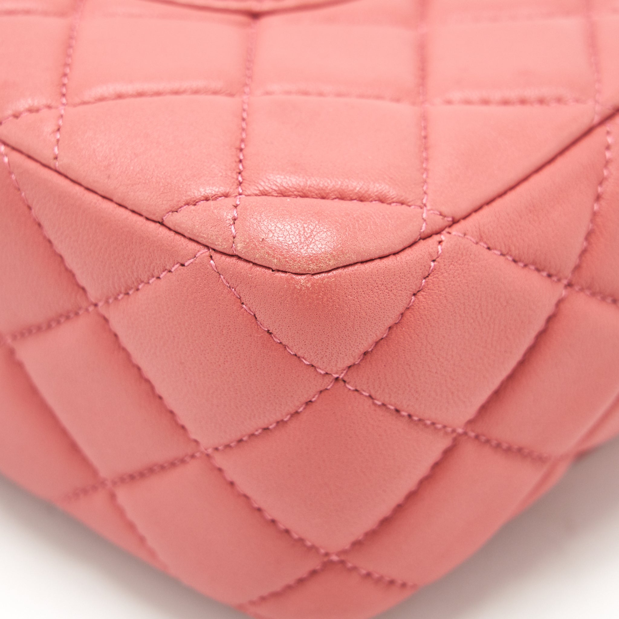 CHANEL LIMITED CHARM FLAP BAG LAMBSKIN PINK LGHW