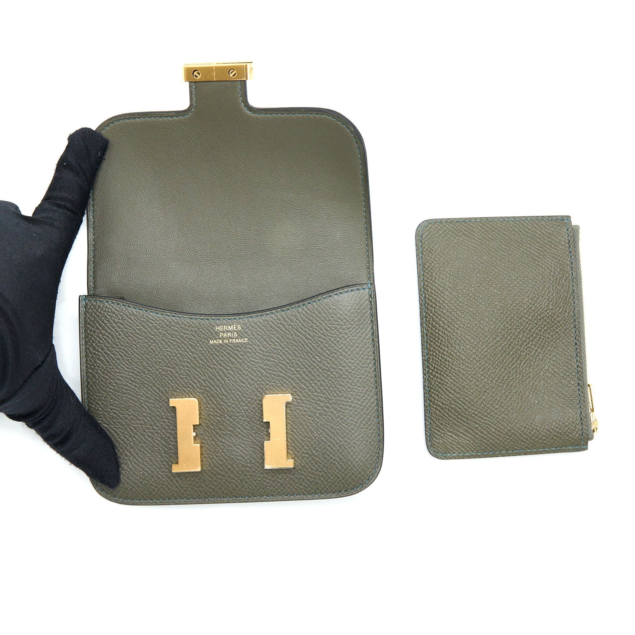 HERMES CONSTANCE SLIM EPSOM VERT DE GRIS GHW