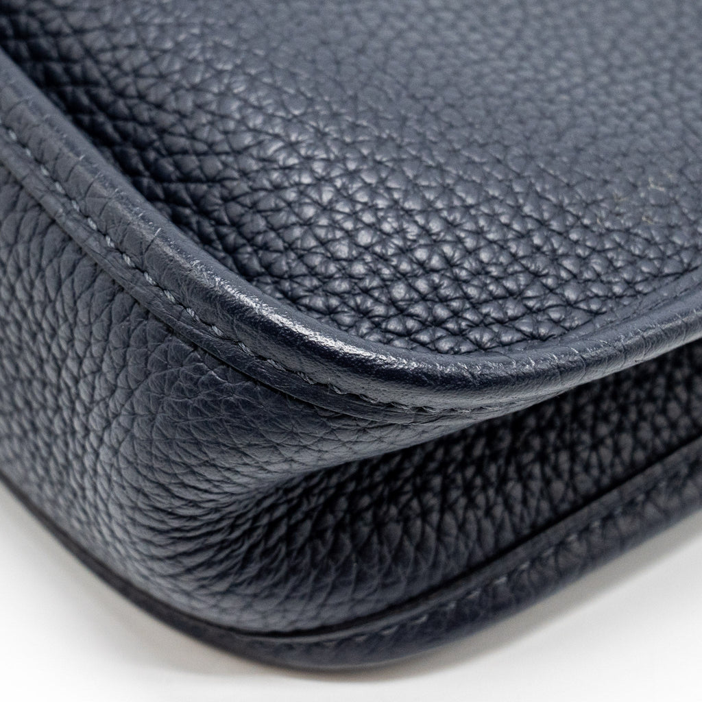 HERMES MINI EVELYN CLEMENCE BLUE NUIT GHW