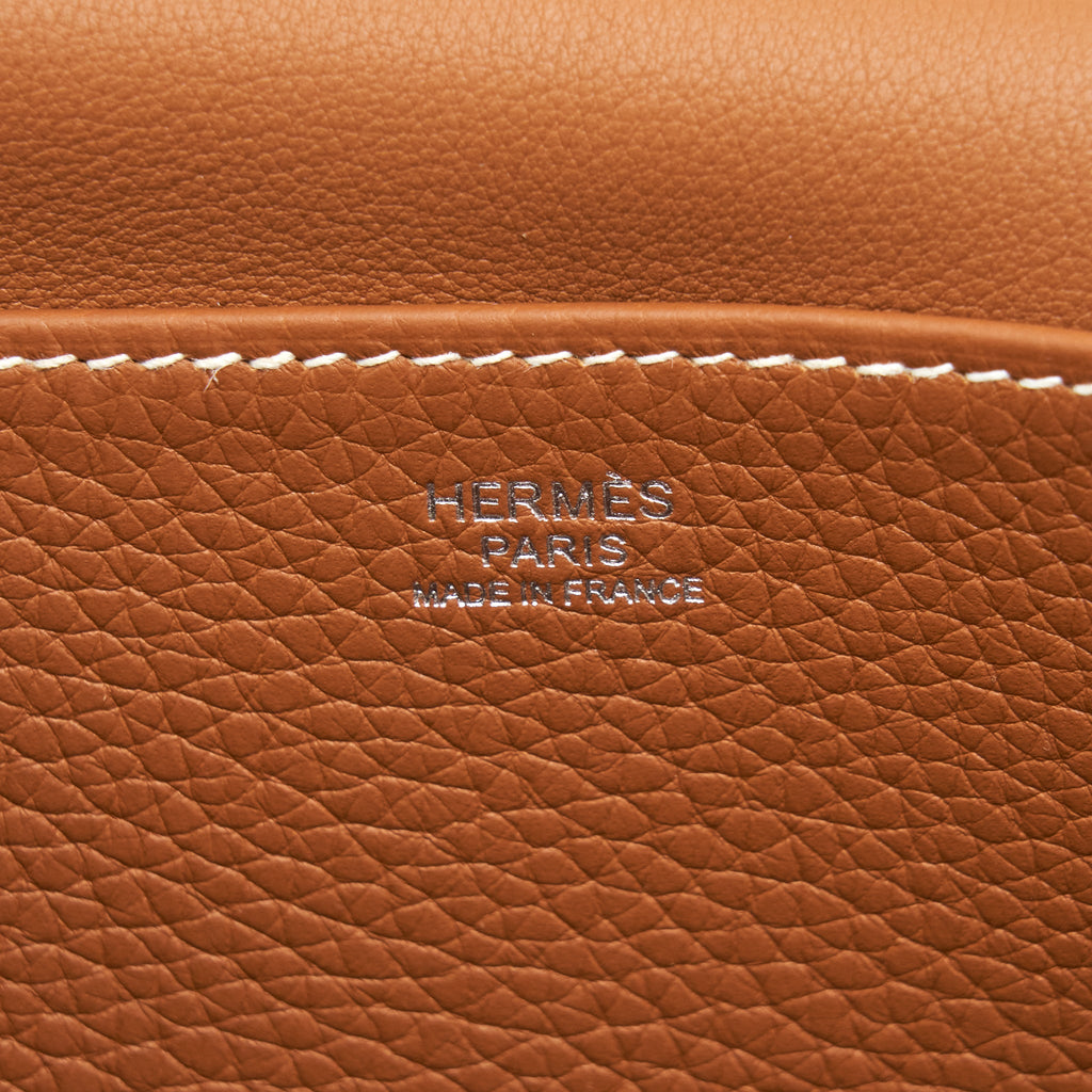 HERMES HALZAN 25 BAG CLEMENCE GOLD SHW