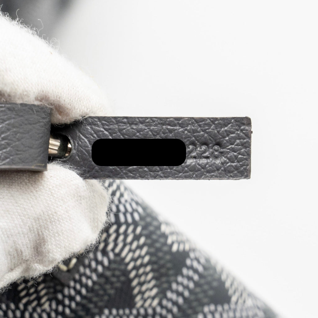 GOYARD SAINT LOUIS PM TOTE GOYARDINE CANVAS / CALFSKIN GREY