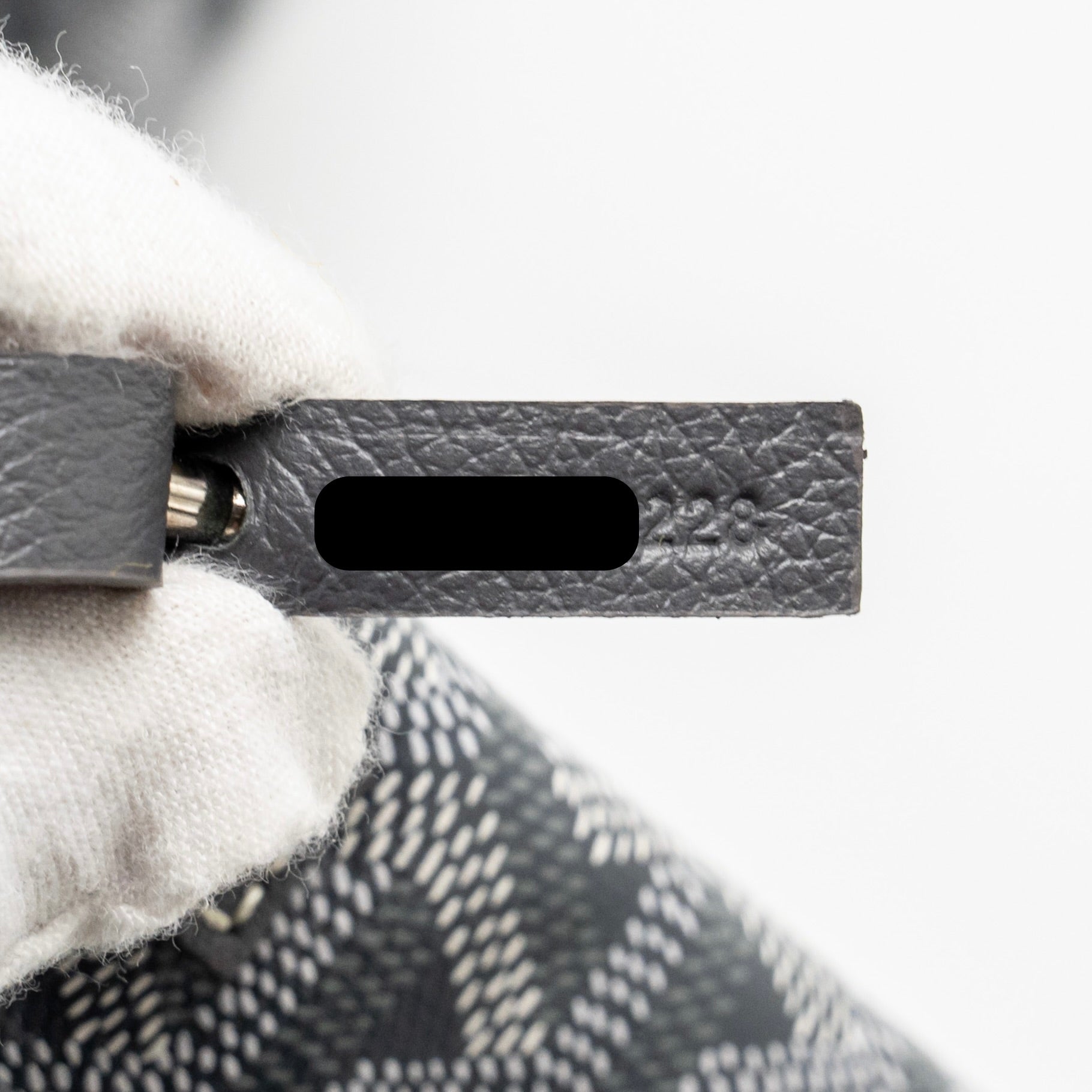 GOYARD SAINT LOUIS PM TOTE GOYARDINE CANVAS / CALFSKIN GREY
