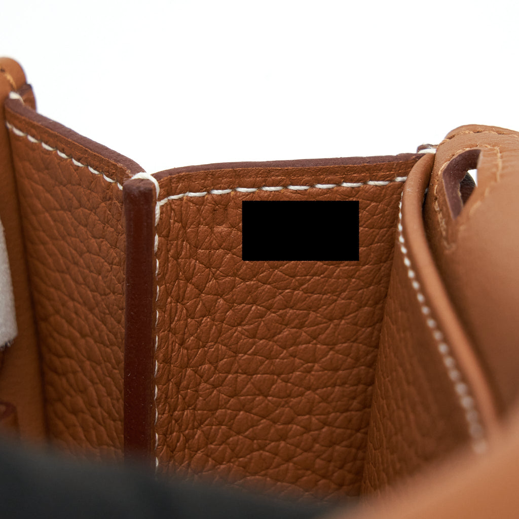HERMES HALZAN 25 BAG CLEMENCE GOLD SHW