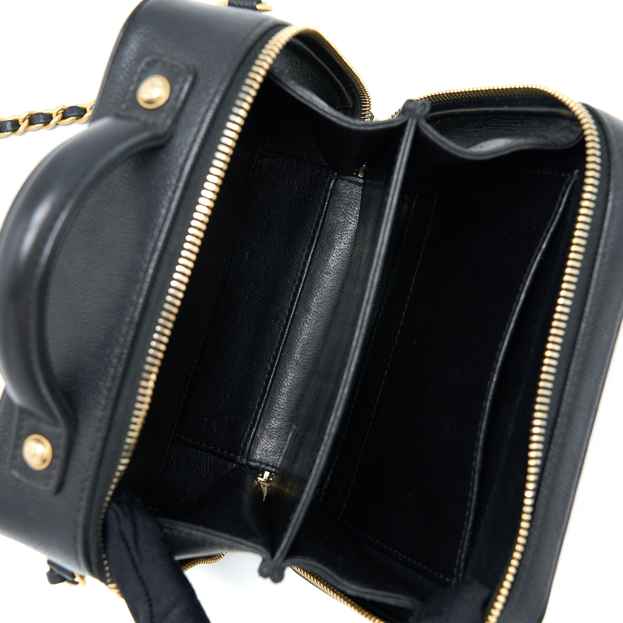 CHANEL FILIGREE VANITY CASE CAVIAR BLACK GHW