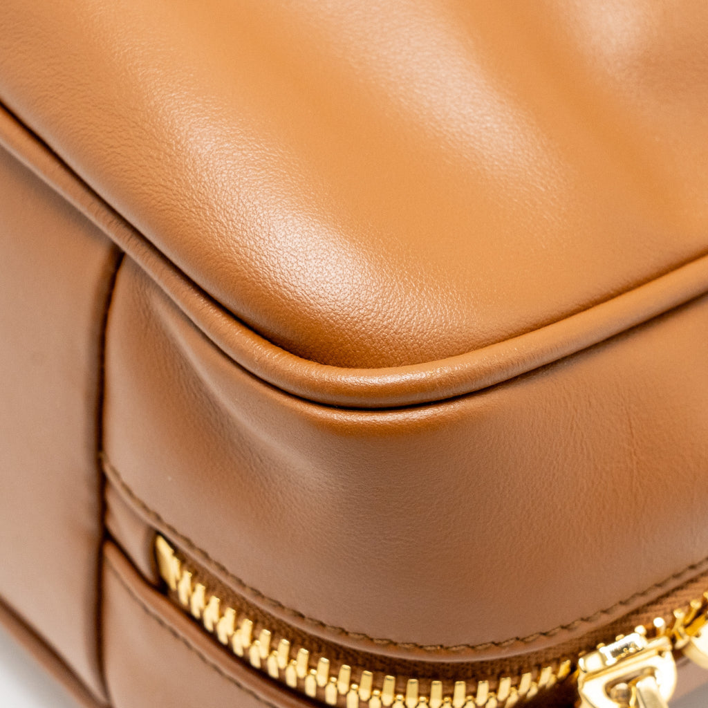 MIU MIU LARGE BEAU BAG CALFSKIN COGNAC GHW