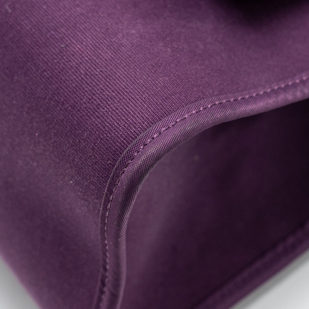 HERMES HERBAG 31 ZIP BAG CANVAS / HUNTER LEATHER CASSIS PURPLE SHW