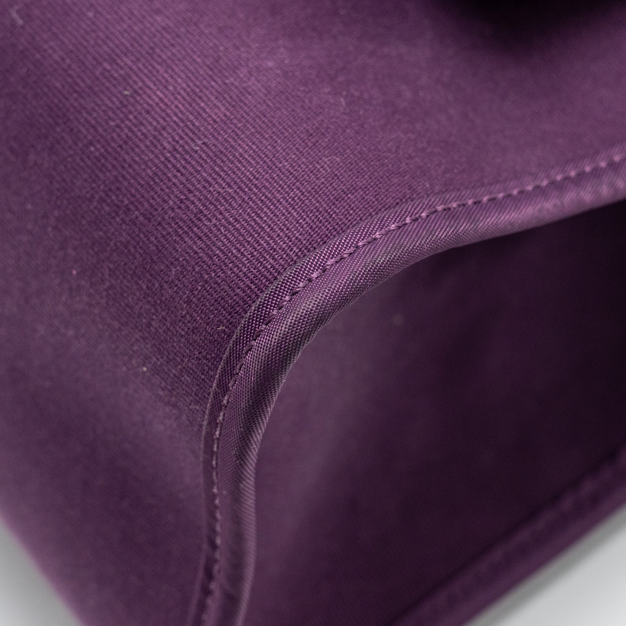 HERMES HERBAG 31 ZIP BAG CANVAS / HUNTER LEATHER CASSIS PURPLE SHW