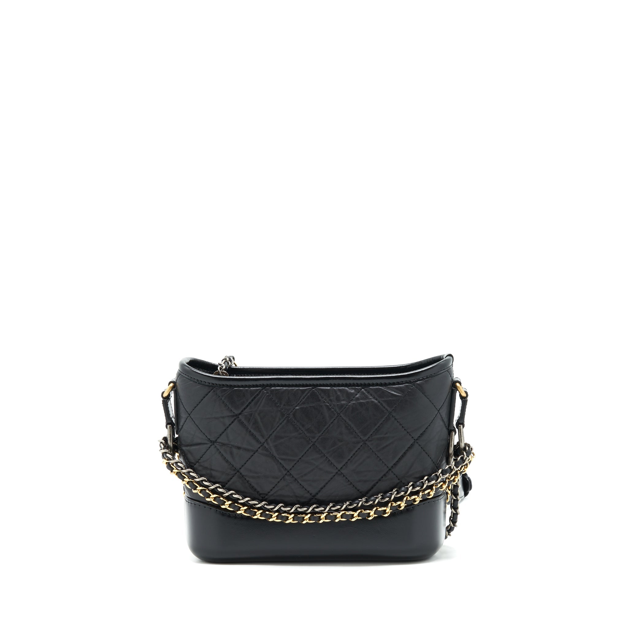 CHANEL SMALL HOBO GABRIELLE CALFSKIN BLACK GHW