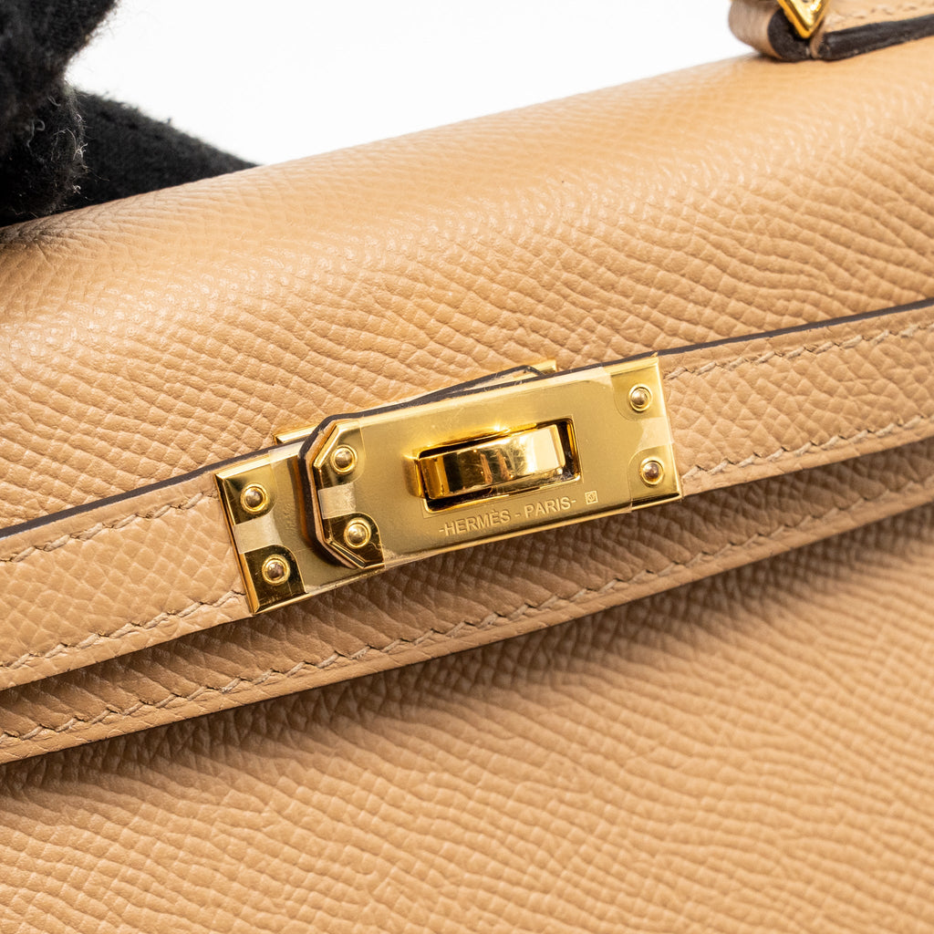 HERMES MINI KELLY II EPSOM CHAI GHW
