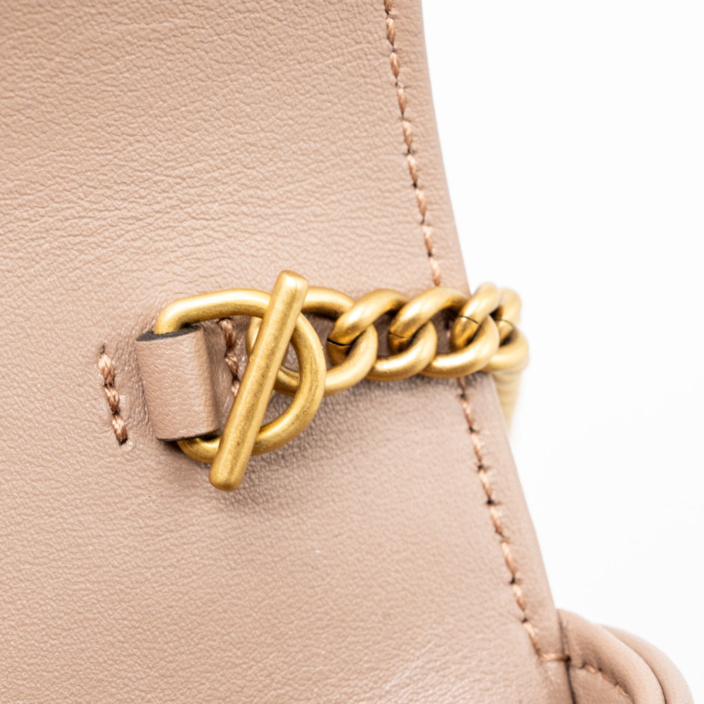 GUCCI SUPER MINI GG MARMONT BAG CALFSKIN BEIGE GHW