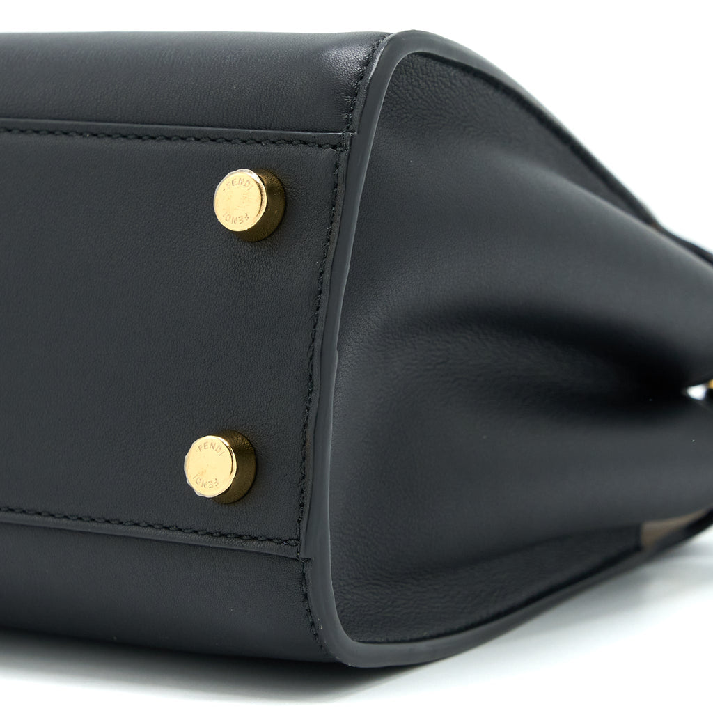 FENDI SMALL PEEKABOO ICONIC BAG CALFSKIN BLACK GHW
