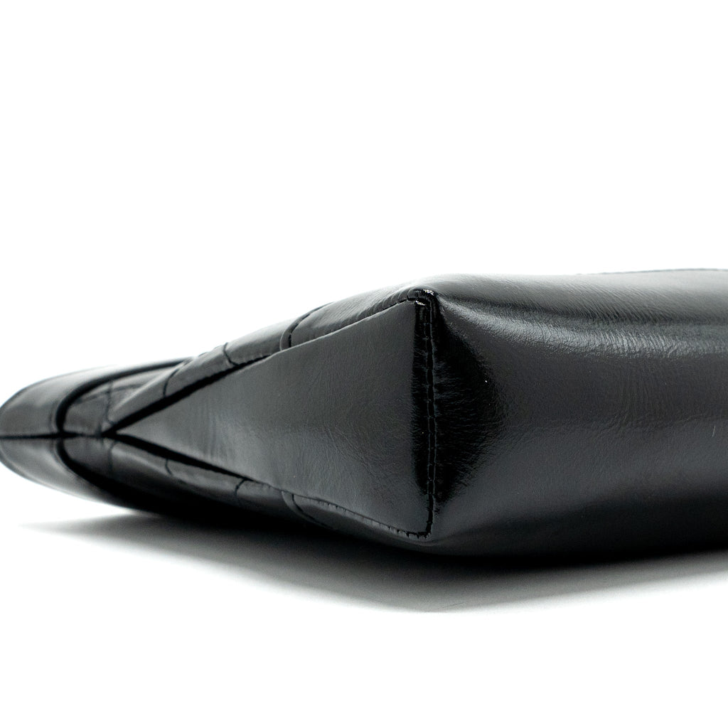 CHANEL 24C MINI 31 CLUTCH WITH CHAIN SHINY CALFSKIN BLACK LGHW (MICROCHIP)