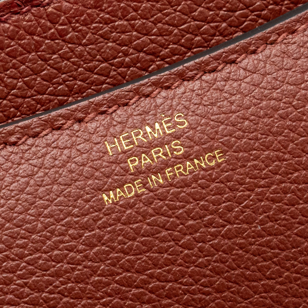 HERMES MINI CONSTANCE EVERCOLOR ROUGE H GHW
