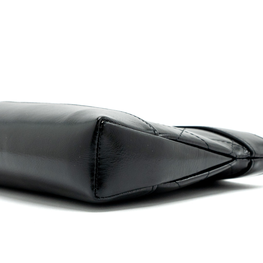 CHANEL 24C MINI 31 CLUTCH WITH CHAIN SHINY CALFSKIN BLACK LGHW (MICROCHIP)