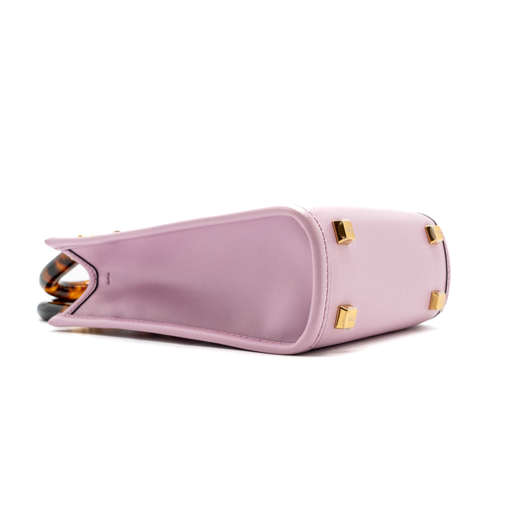 FENDI MINI SUNSHINE SHOPPER BAG LEATHER PINK GHW
