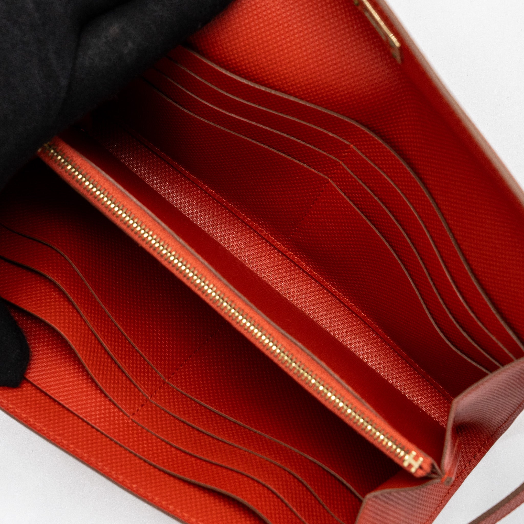 HERMES KELLY LONG WALLET GRAIN SANGUINE GHW