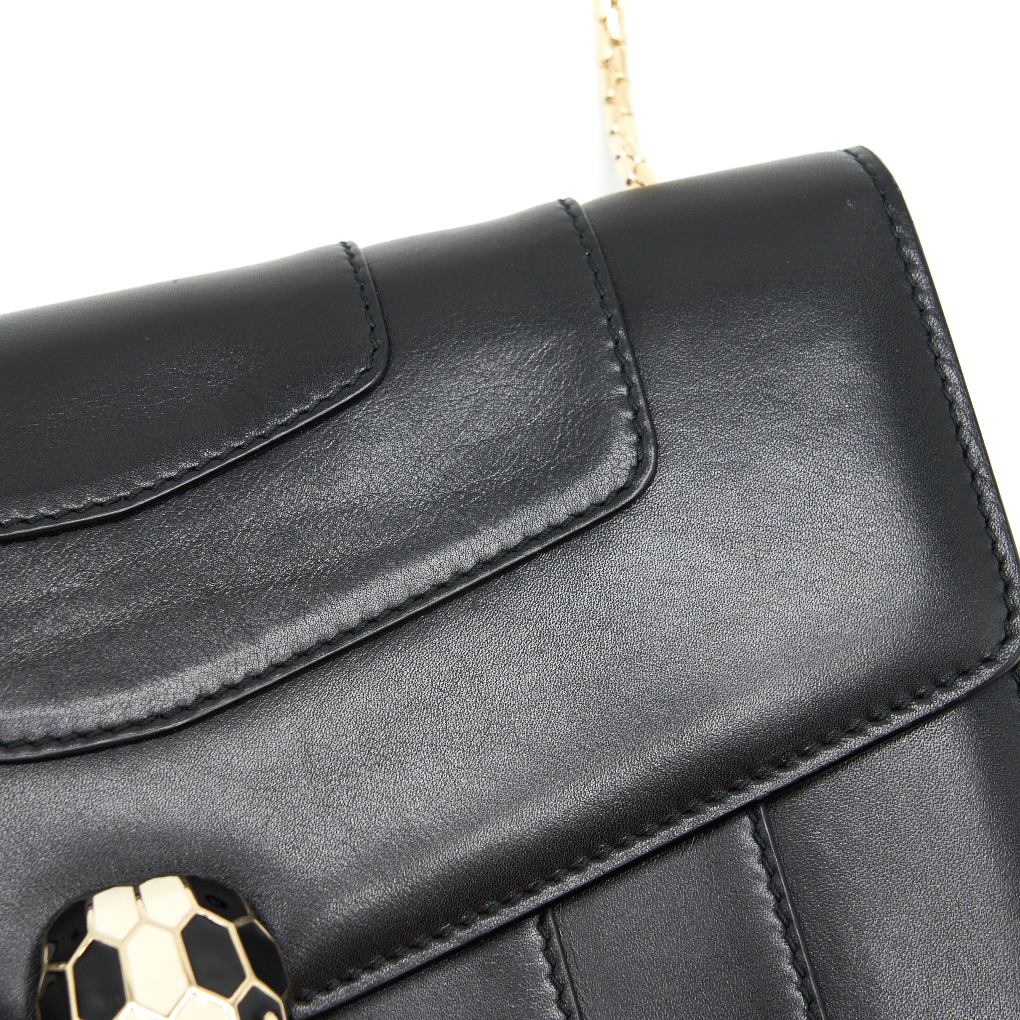 BVLGARI SERPENTI FOREVER FLAP BAG LARGE BLACK GHW