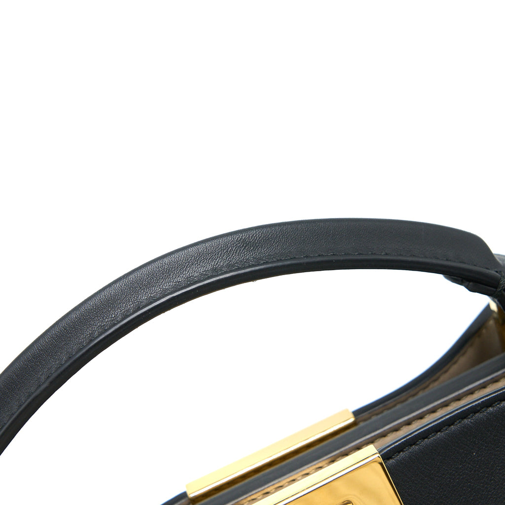 FENDI SMALL PEEKABOO ICONIC BAG CALFSKIN BLACK GHW
