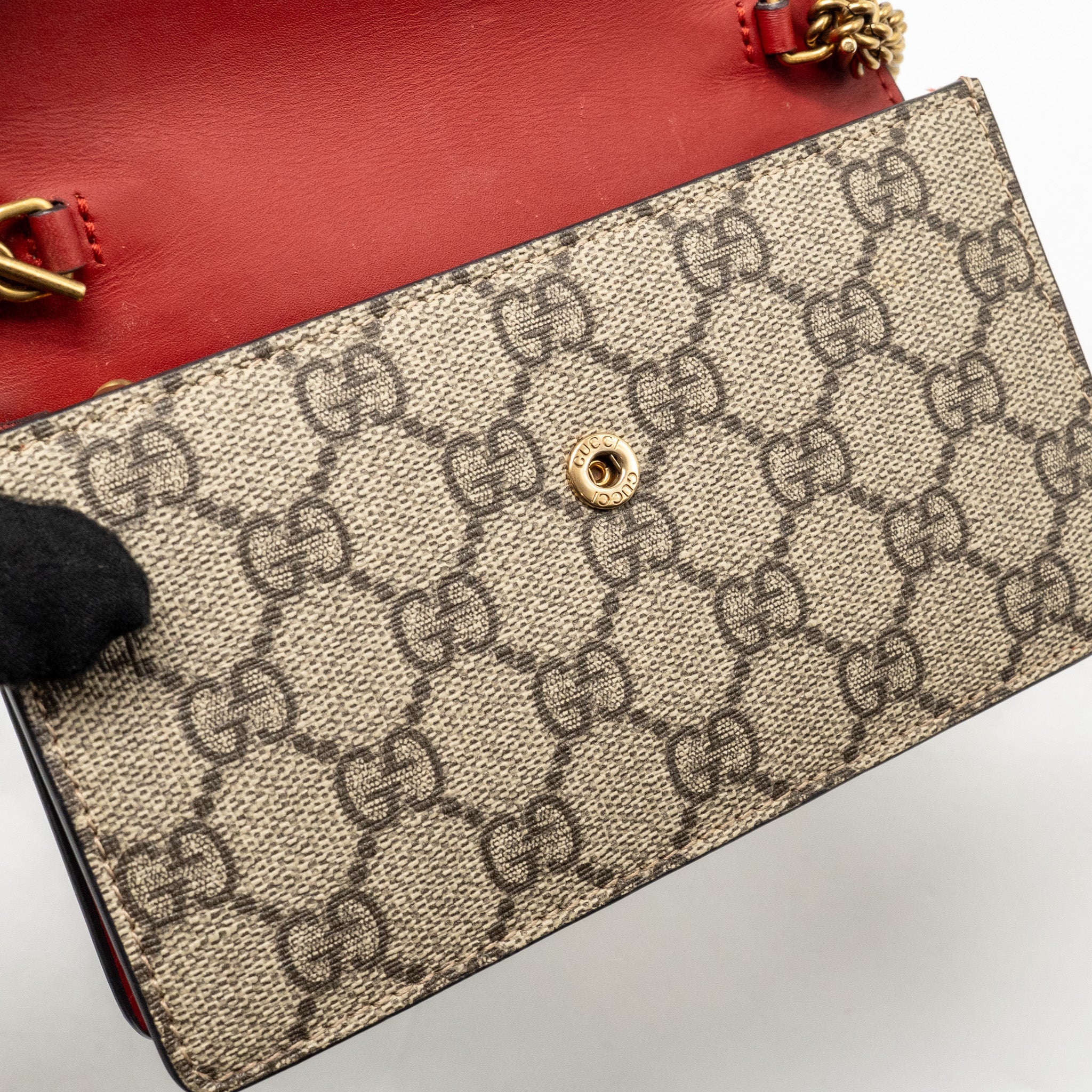 GUCCI SUPREME MINI BAG CHERRIES GG SUPREME CANVAS GHW