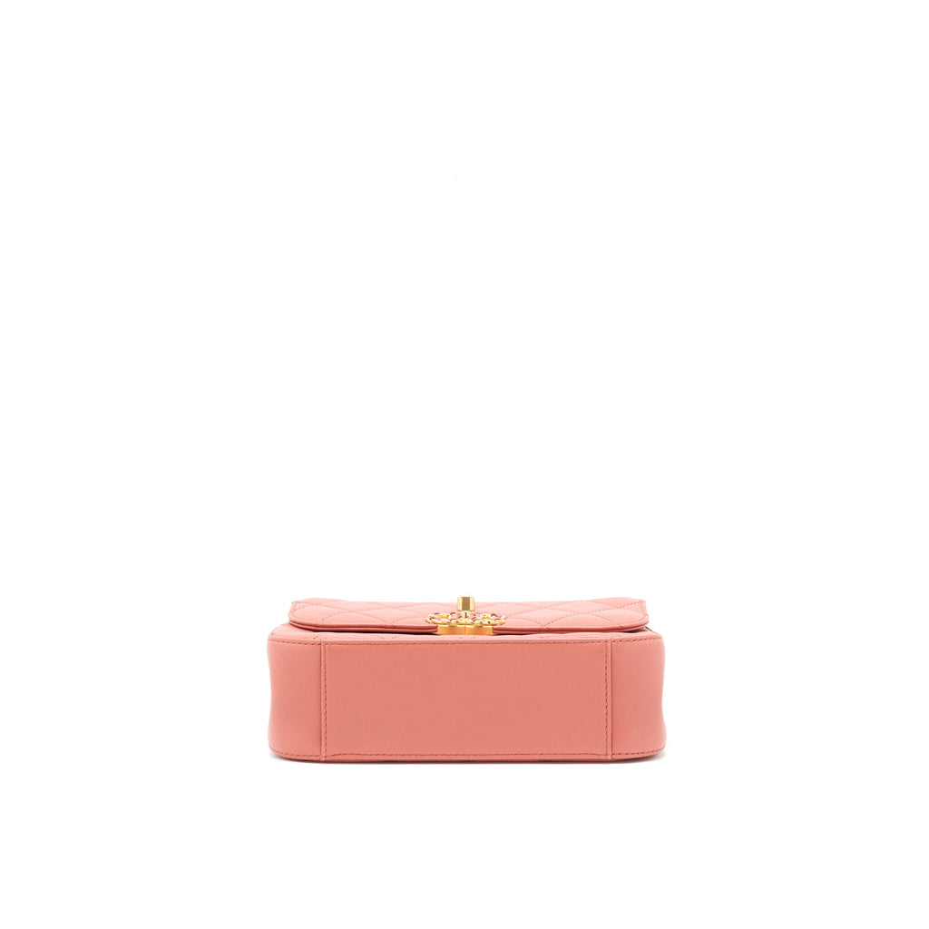 CHANEL TOP HANDLE METIS BAG LAMBSKIN PINK BRUSHED GHW