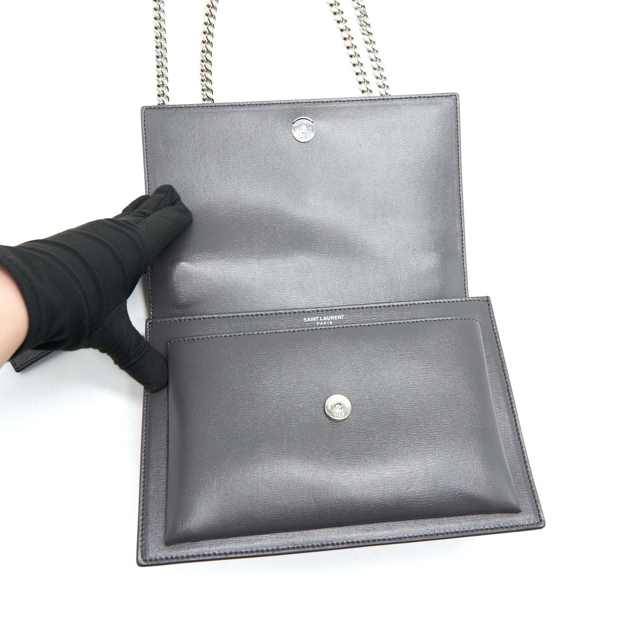 SAINT LAURENT MEDIUM SUNSET DARK GREY SHW