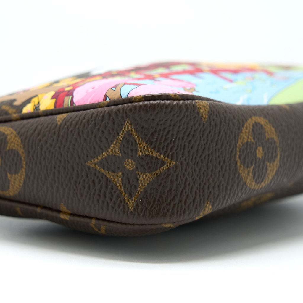 LOUIS VUITTON MINI POCHETTE LIMITED EDITION MONOGRAM CANVAS / PINK GHW