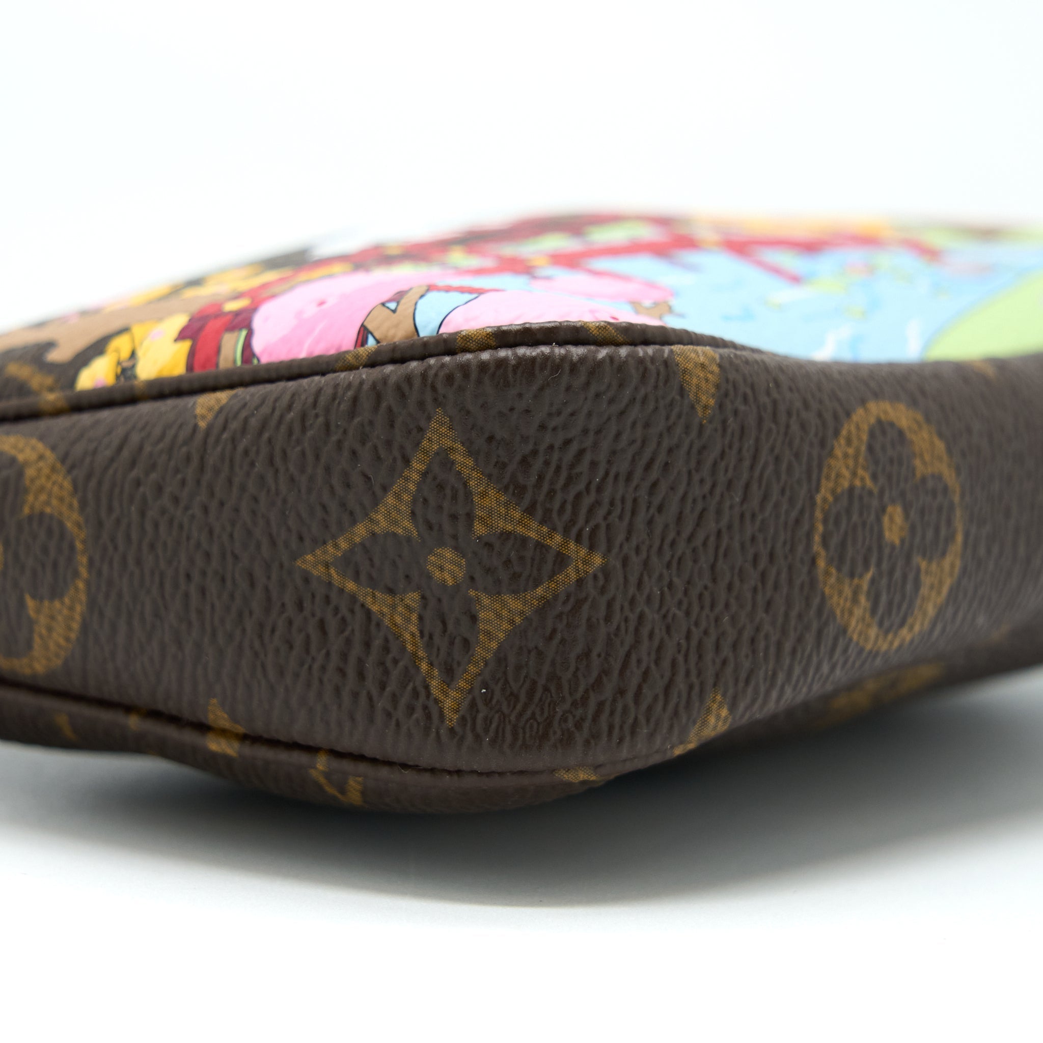 LOUIS VUITTON MINI POCHETTE LIMITED EDITION MONOGRAM CANVAS / PINK GHW