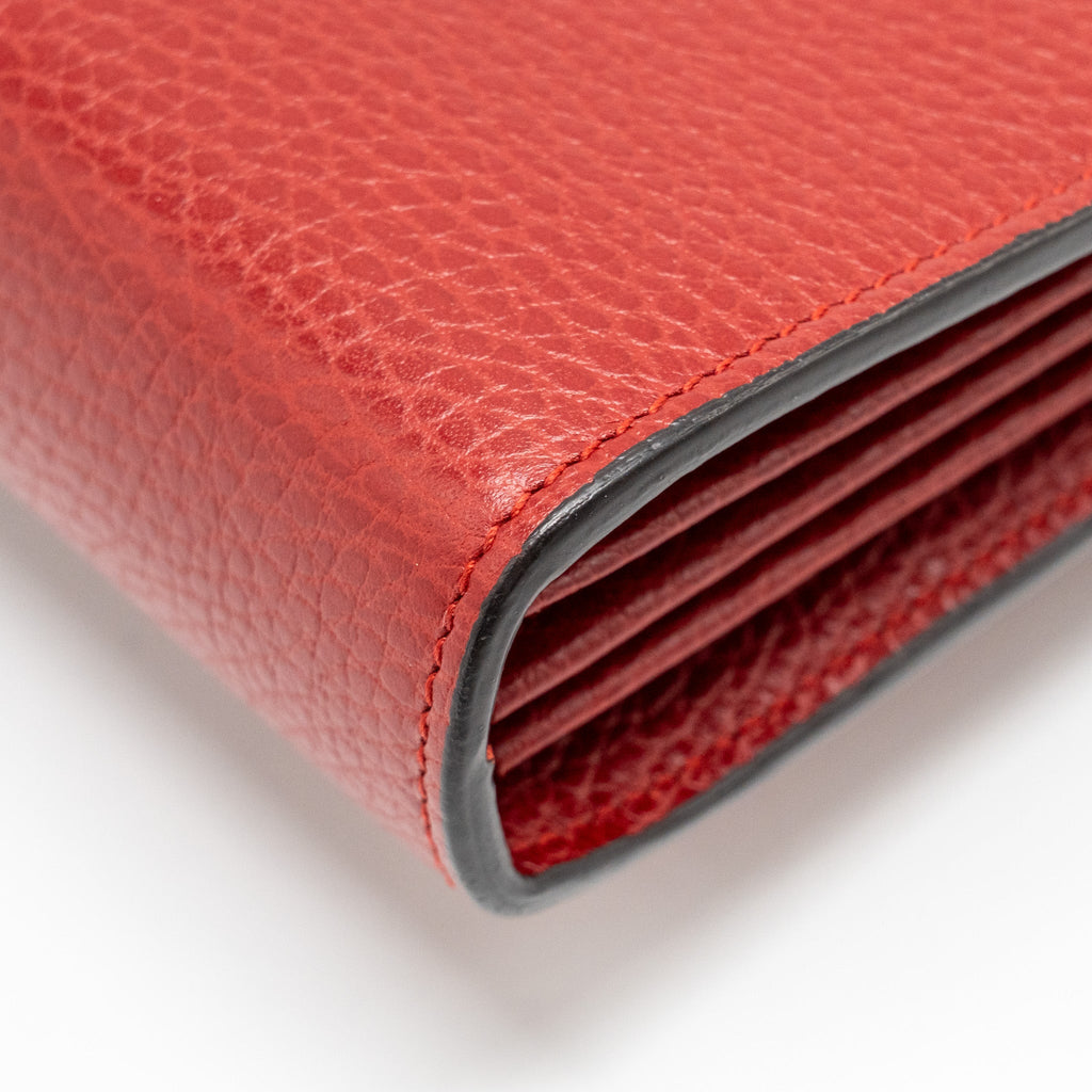 GUCCI DIONYSUS WALLET ON CHAIN CALFSKIN RED MULTICOLOUR HARDWARE