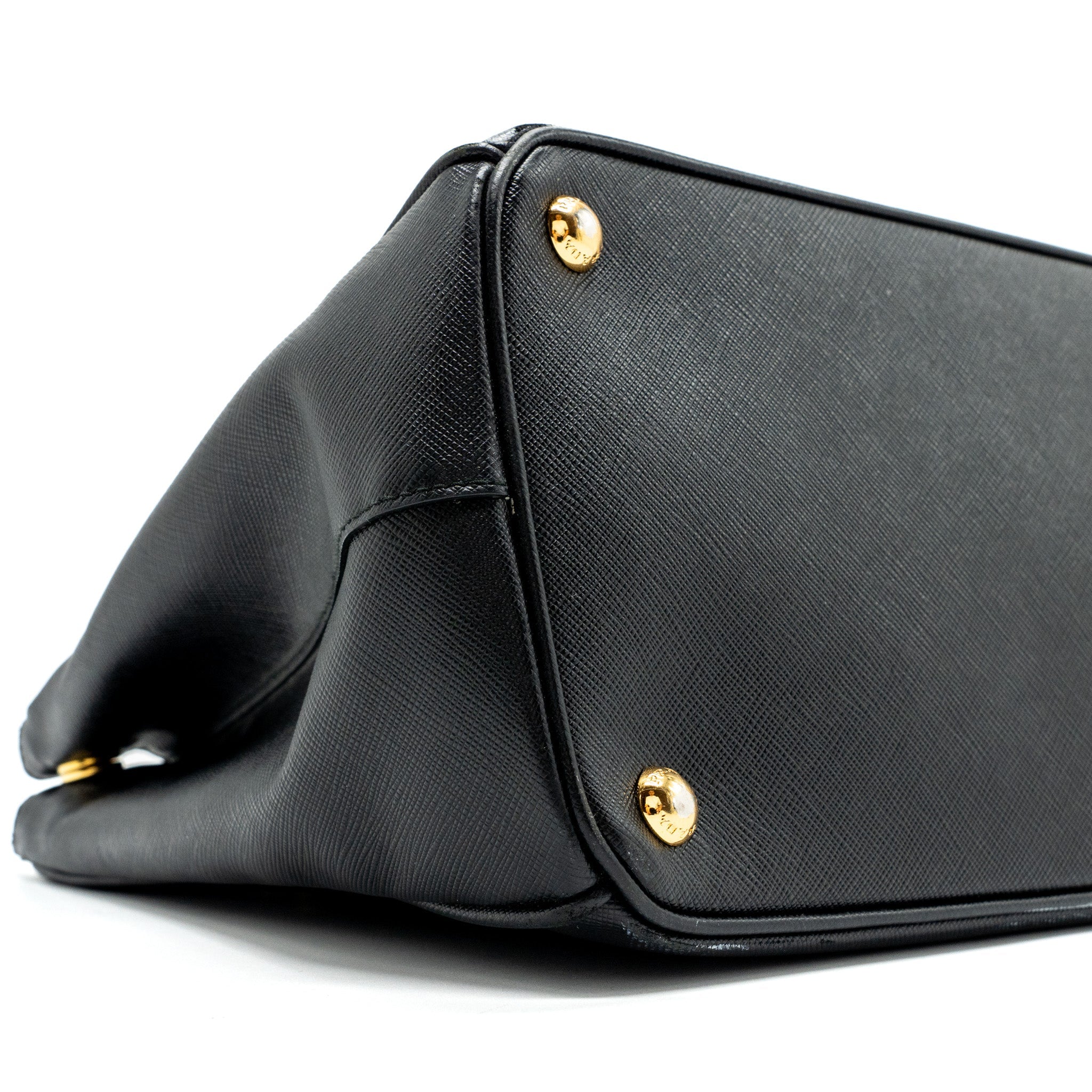 PRADA SAFFIANO TOTE BAG CALFSKIN BLACK GHW