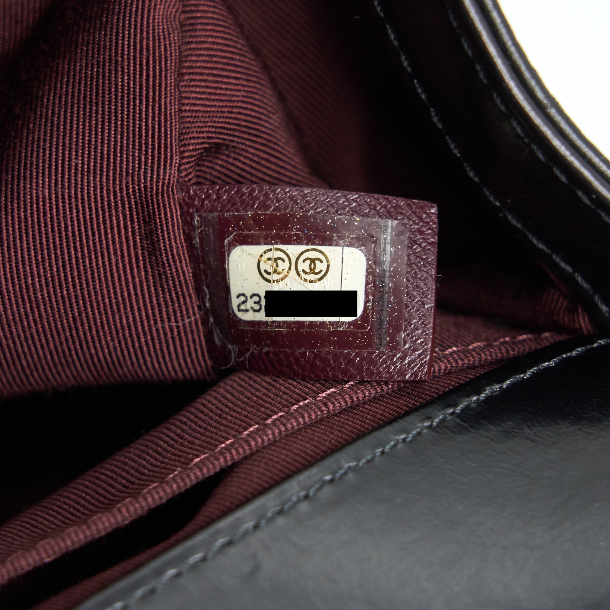 CHANEL OLD MEDIUM LEBOY BAG WITH CHAIN EDGE BLACK
