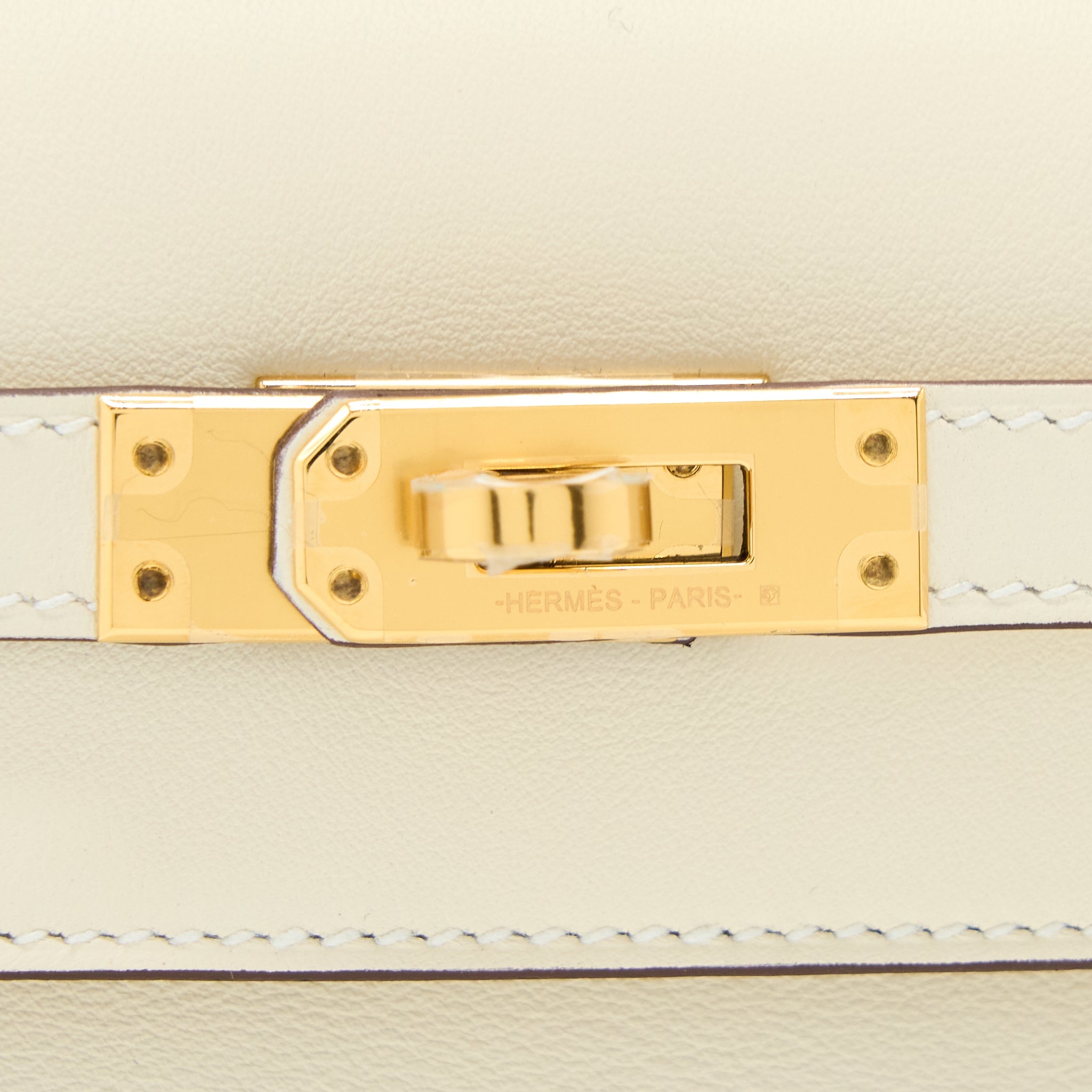 HERMES KELLY POCHETTE SWIFT NATA GHW