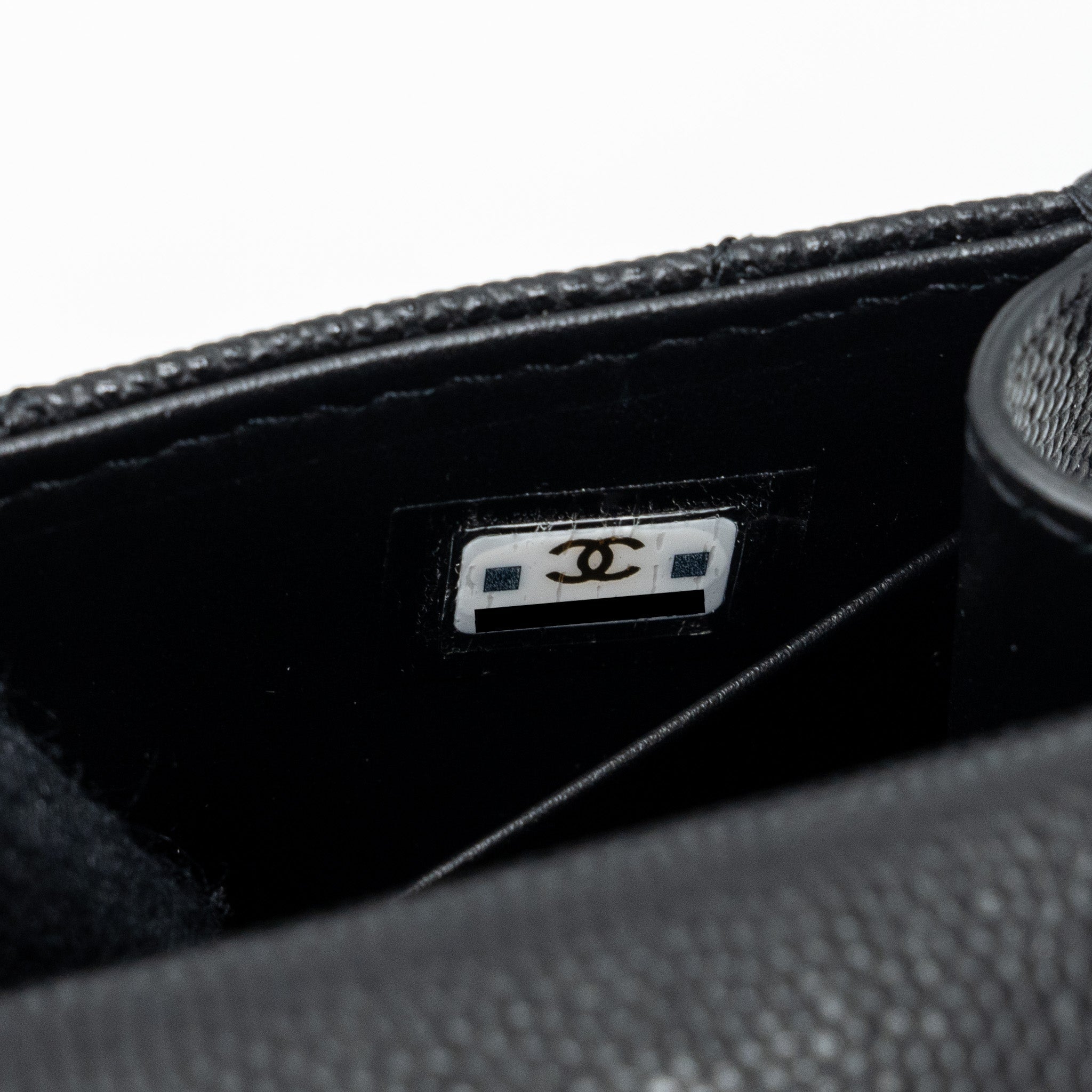 CHANEL MINI TOP HANDLE FLAP BAG CAVIAR BLACK LGHW (MICROCHIP)