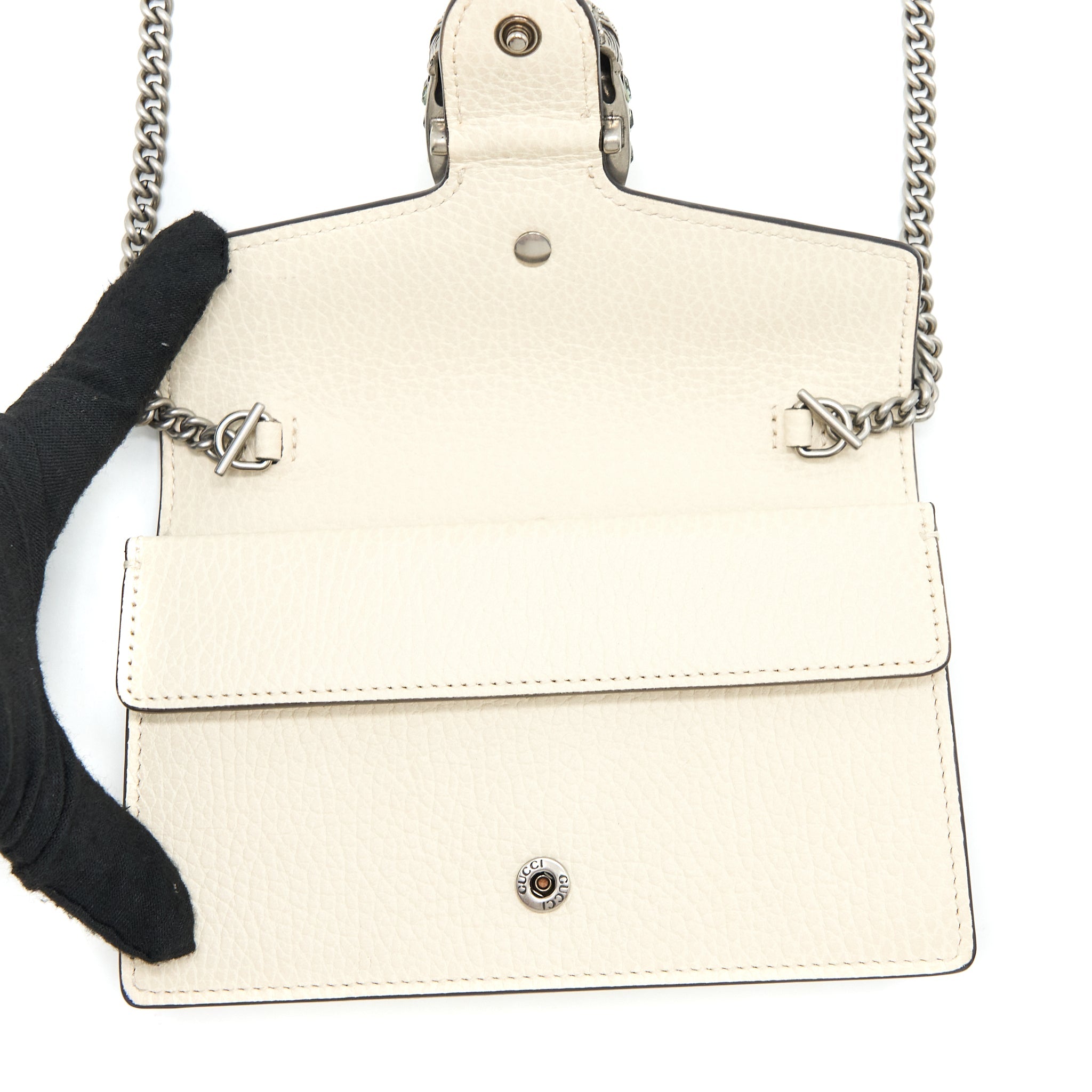 GUCCI SUPER MINI DIONYSUS CALFSKIN WHITE SHW