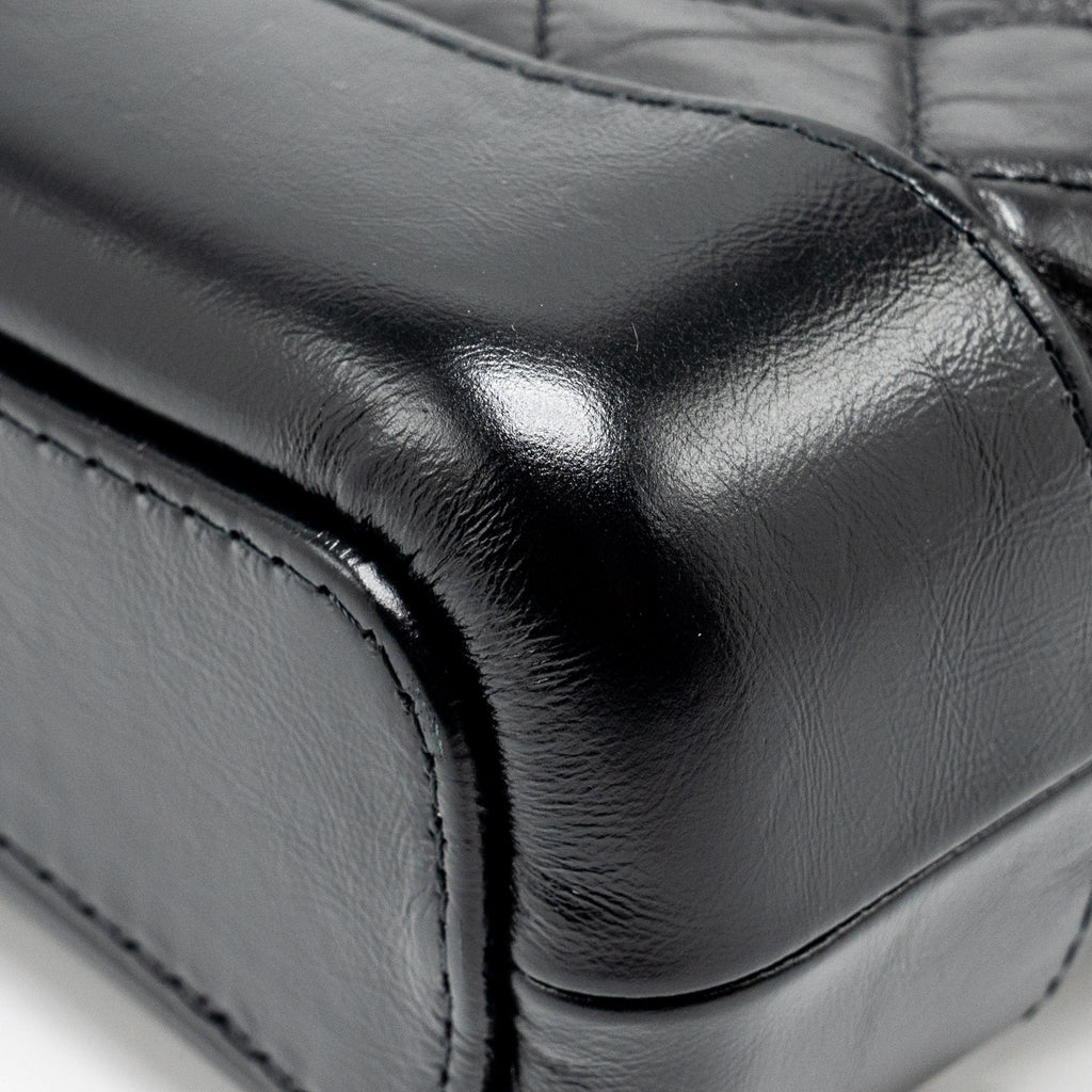 CHANEL SMALL GABRIELLE HOBO BAG AGED CALFSKIN SO BLACK