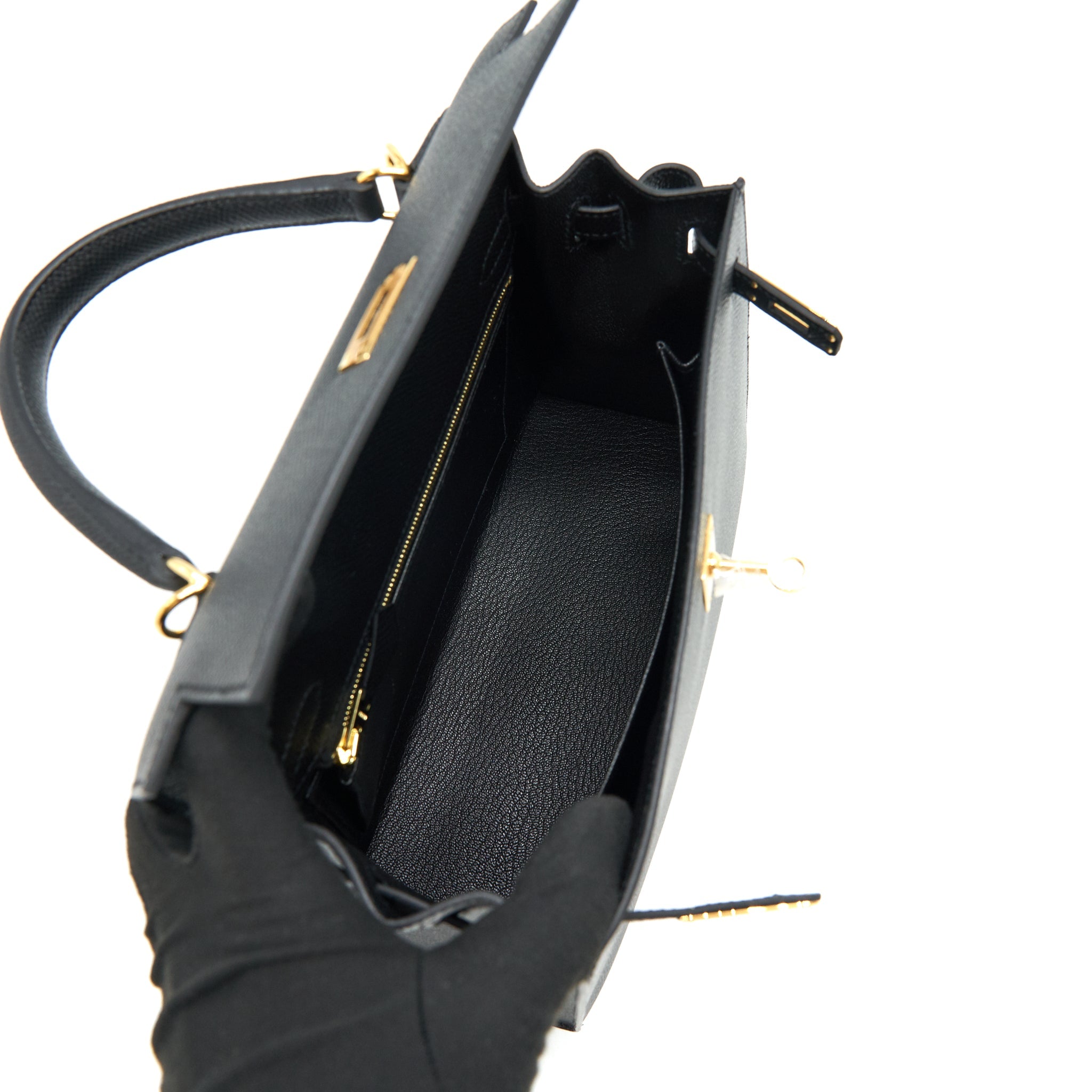 HERMES KELLY SELLIER 25 EPSOM BLACK GHW