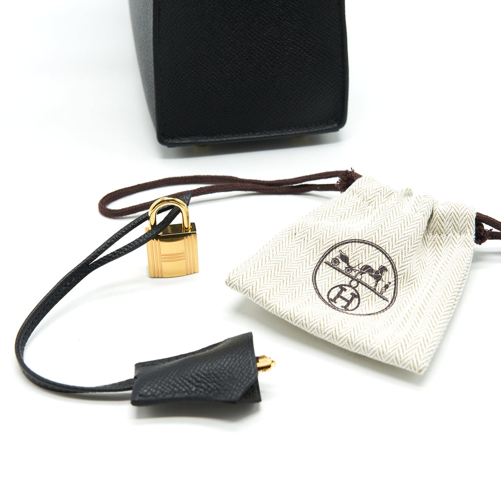 HERMES KELLY SELLIER 25 EPSOM BLACK GHW
