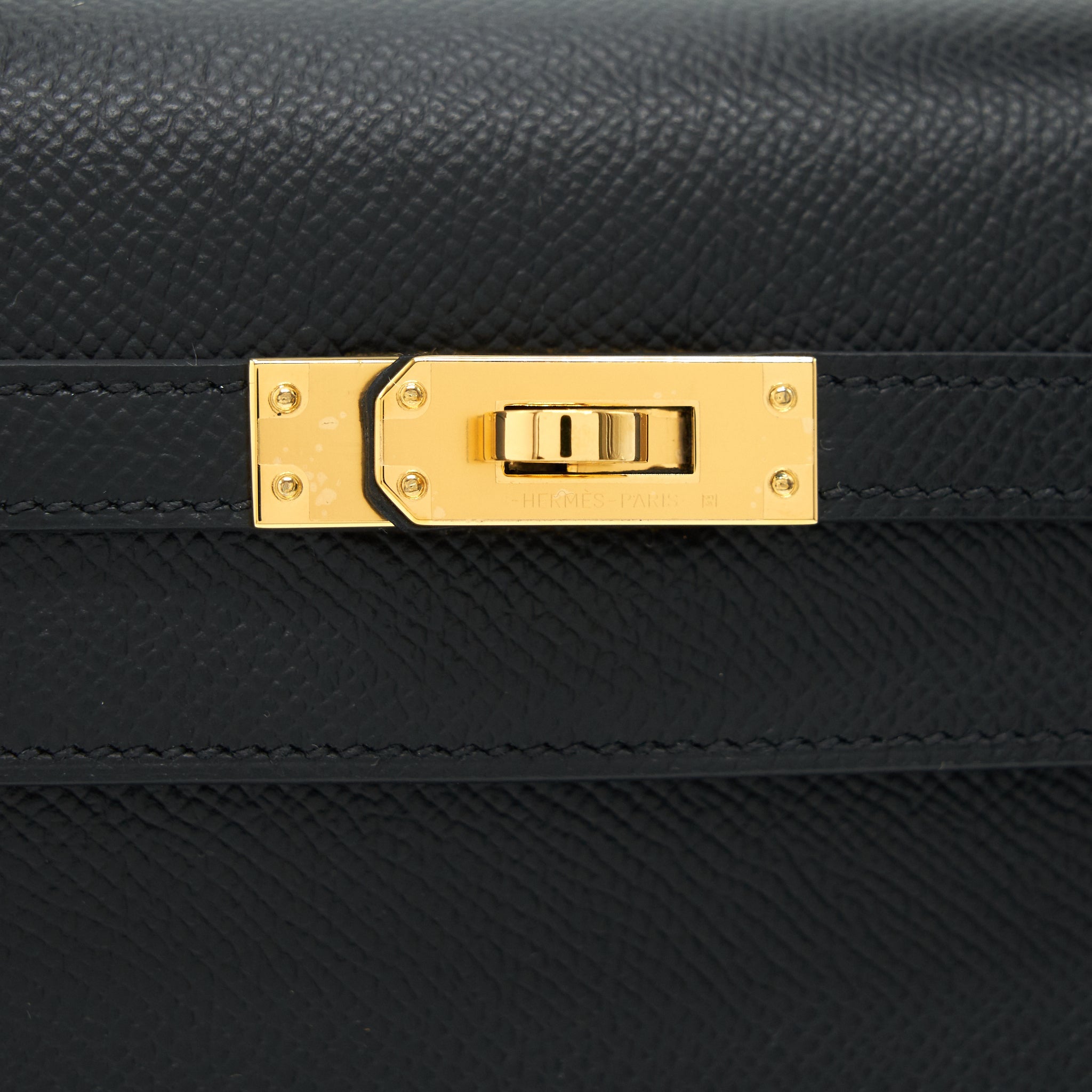 HERMES KELLY SELLIER 25 EPSOM BLACK GHW