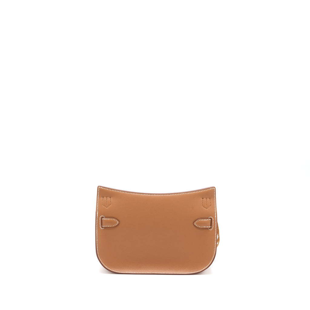 HERMES MINI JYPSIERE SWIFT/SANGLE STRAP GOLD/GOLD-BLANC GHW