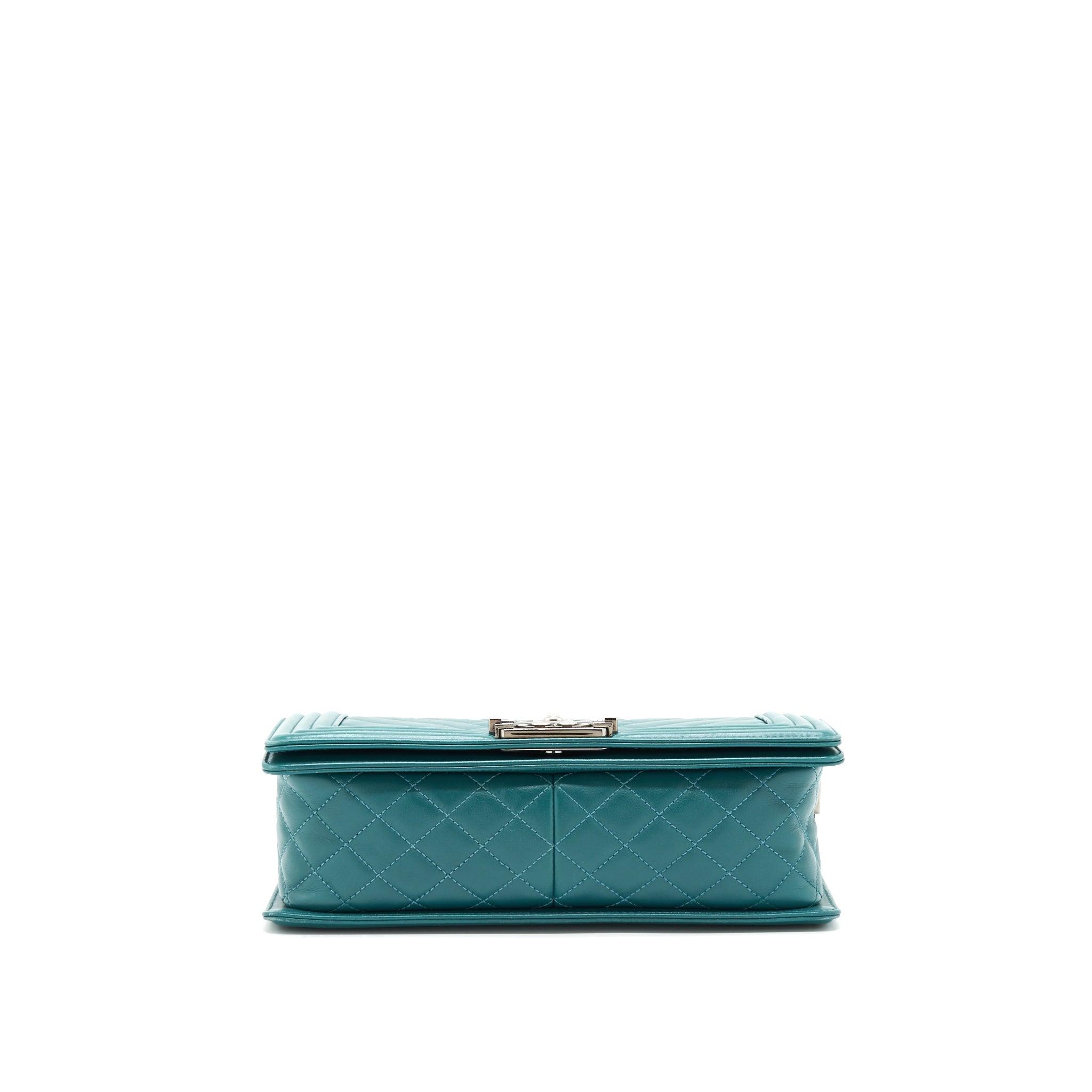 CHANEL MEDIUM BOY LAMBSKIN GREEN SHW