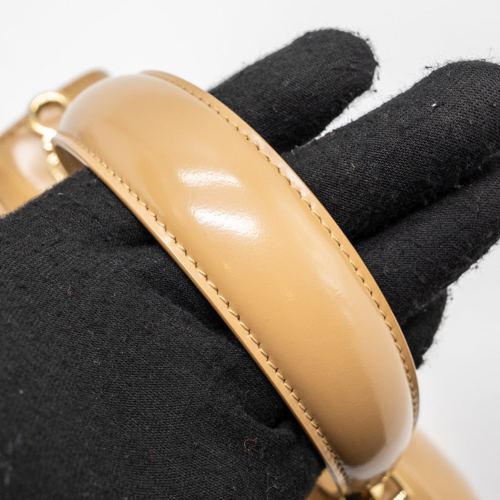 SALVATORE FERRAGAMO ICONIC TOP HANDLE CALFSKIN BEIGE GHW