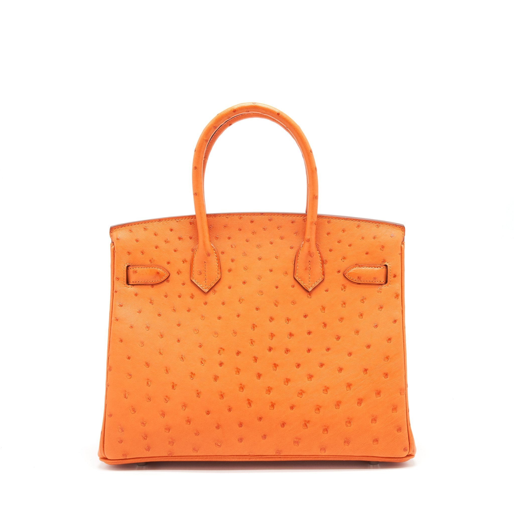 HERMES BIRKIN 30 OSTRICH TANGERINE SHW