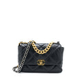 CHANEL MEDIUM 19 BAG GOATSKIN BLACK MULTICOLOUR HARDWARE