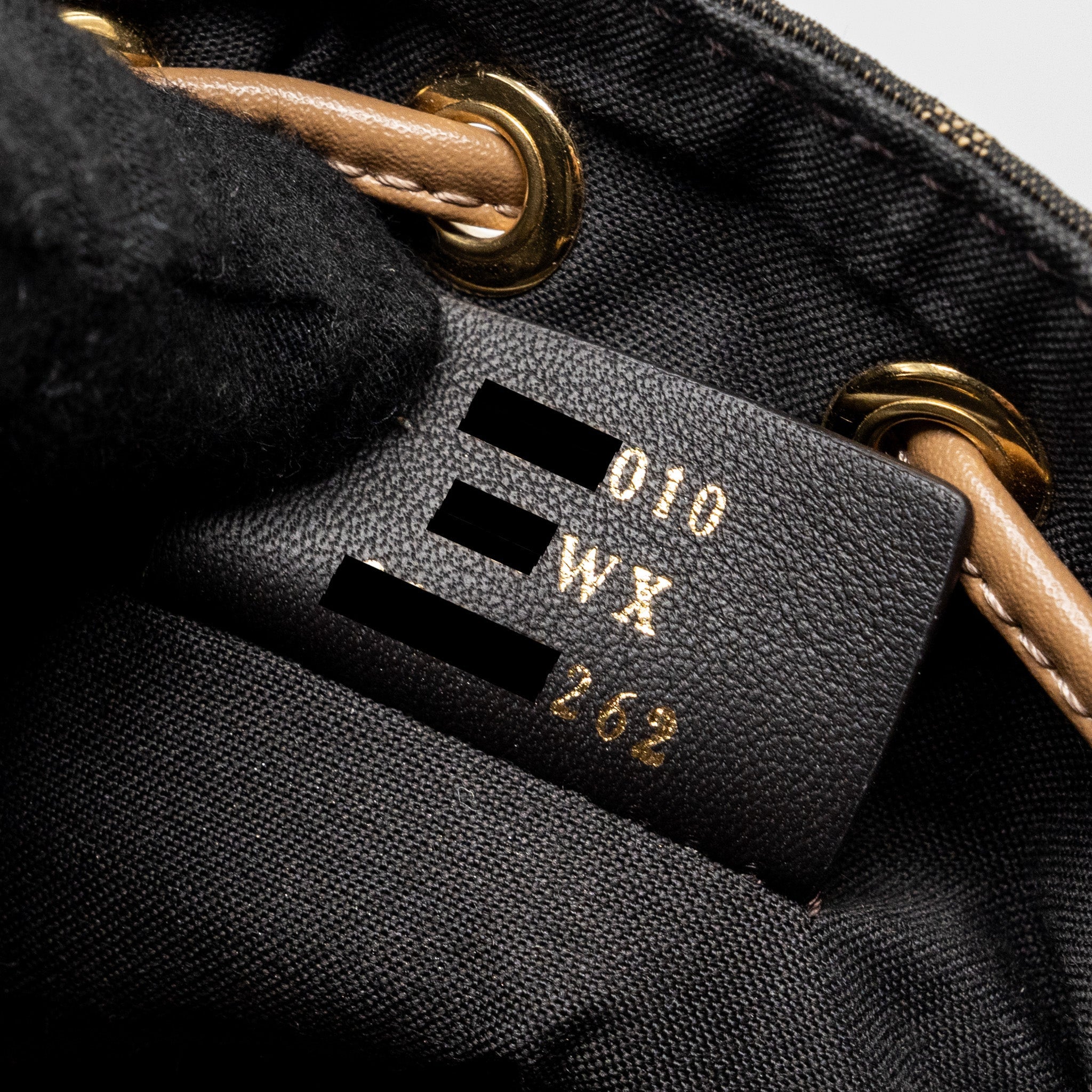 FENDI MINI MON TRESOR BUCKET BAG FF JACQUARD FABRIC/CALFSKIN BROWN GHW