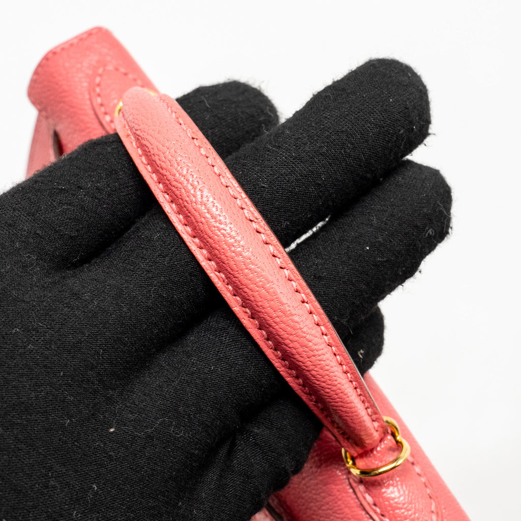 HERMES MINI KELLY II CHÈVRE MYSORE ROSE AZALEE GHW