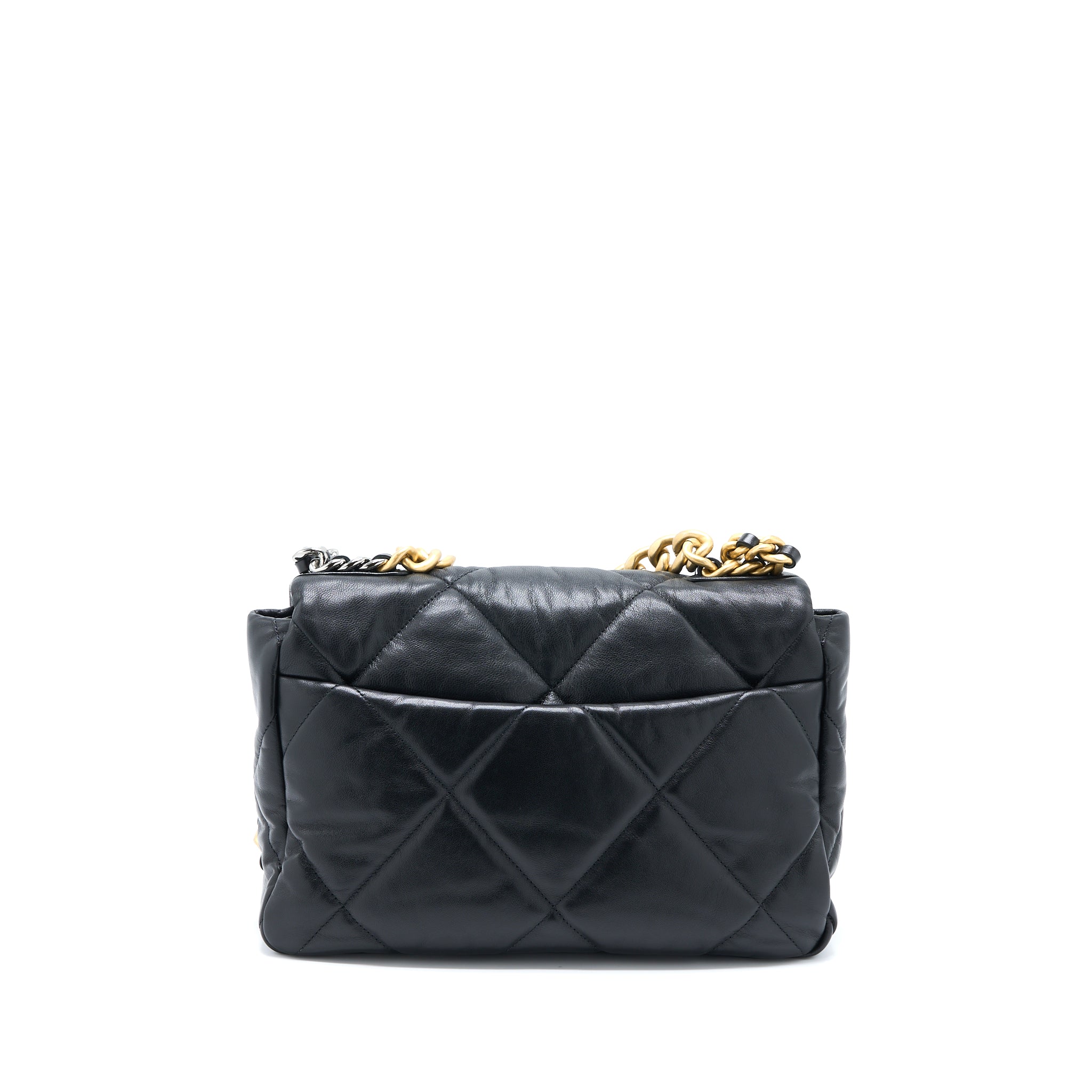CHANEL MEDIUM 19 BAG GOATSKIN BLACK MULTICOLOUR HARDWARE