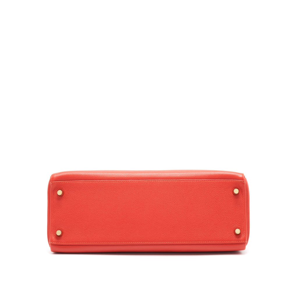 HERMES KELLY 32 EVERCOLOR S5 ROUGE TOMATE GHW