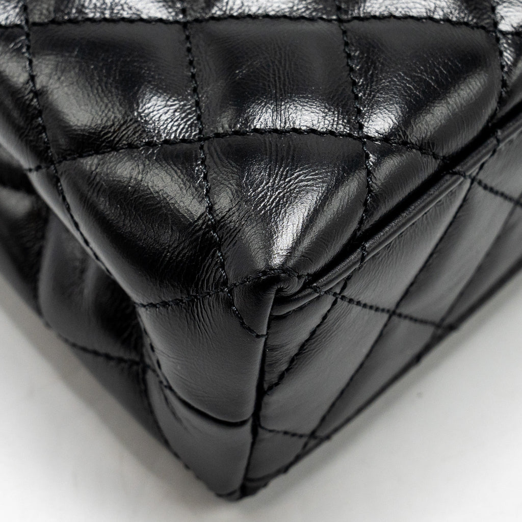 CHANEL 24A MINI SHOPPING TOTE/ MINI KELLY CALFSKIN BLACK GHW (MICROCHIP)